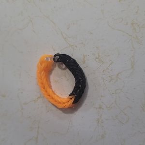 Handmade black and orange Halloween braclet